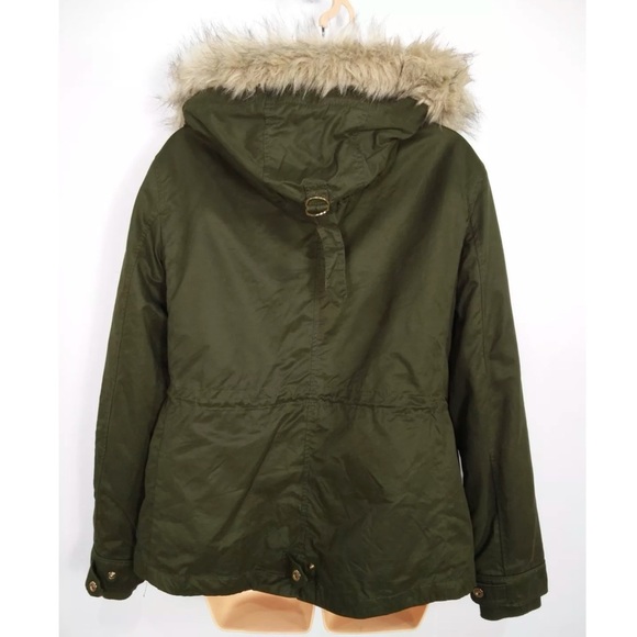 Zara Khaki Green Parka Coat - Picture 2 of 5